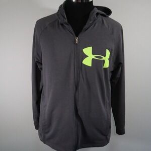 Under Armour Hoodie Mens Medium Loose Full Zip Activewear Sweatshirt Jacket Gray